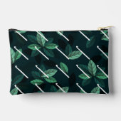Haak en bladeren crafting reis zip pouch etui (Achterkant)