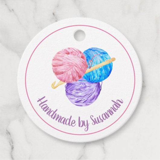 Haak en garen Handgemaakt Craft Label (Voorkant)