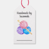 Haak en garen Handgemaakte Kraft Prijs Labels Cadeaulabel (Voorkant)