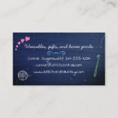 Haak- en haakhaakwerk, van garen visitekaartje (Achterkant)