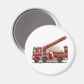 Haak en Ladder Vuurwagen Ronde Magneet (Voorkant / Achterkant)