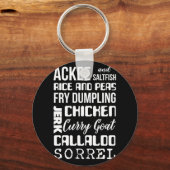 Haak- en zoutrijst en duimmels van erwten sleutelhanger (Voorkant)