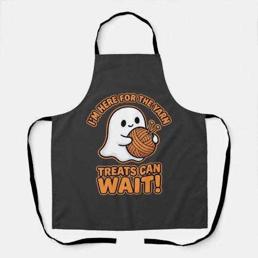 Haak Geest Garen Halloween Ontwerp Schort (Voorkant)