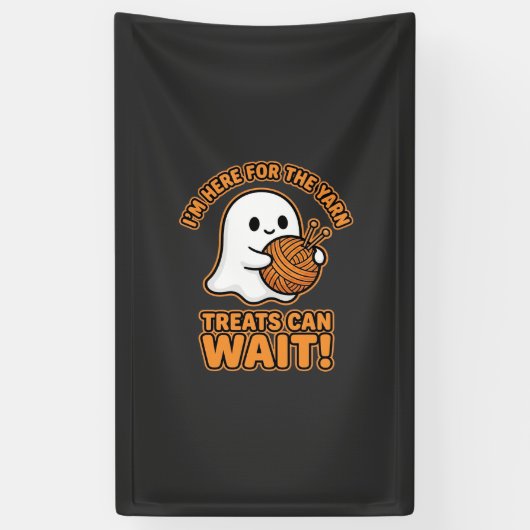Haak Geest Garen Halloween Ontwerp Spandoek (Verticaal)