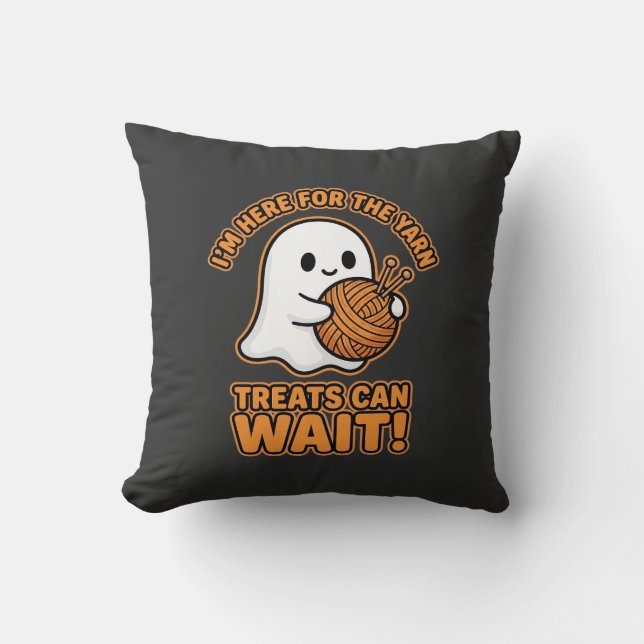 Haak Geest Garens Halloween Ontwerp Kussen (Voorkant)