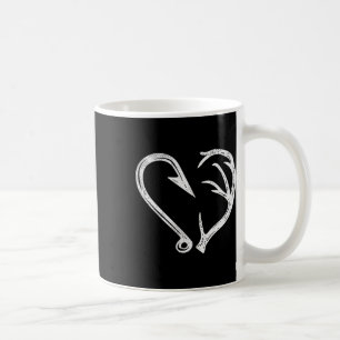 Haak Geweih Hart Liefde Vissen Jagen Vis Hert H Koffiemok