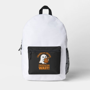 Haak Ghost Garn Halloween Ontwerp Bedrukte Rugzak