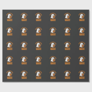 Haak Ghost Garn Halloween Ontwerp Cadeaupapier