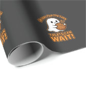 Haak Ghost Garn Halloween Ontwerp Cadeaupapier (Rol Hoek)