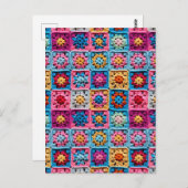 Haak Granny Square Craft Briefkaart (Voorkant / Achterkant)