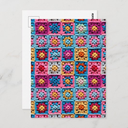 Haak Granny Square Craft Briefkaart (Voorkant / Achterkant)