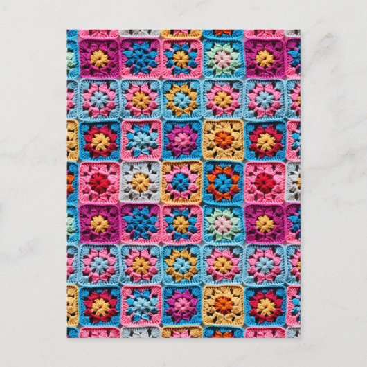 Haak Granny Square Craft Briefkaart (Voorkant)