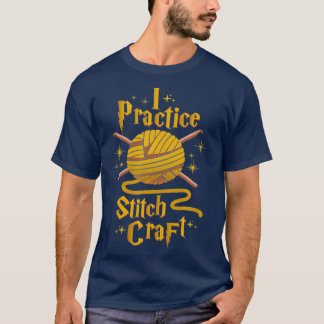Haak Grappig haken Ik Oefen Stitch Craft T-shirt