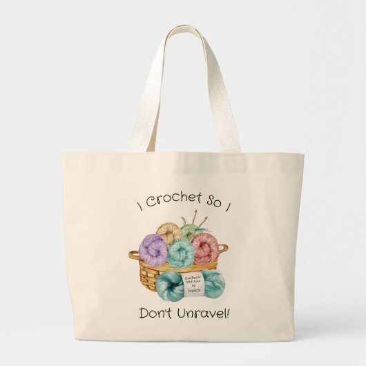 Haak Grappig Persoonlijk Grote Tote Bag (Voorkant)