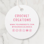 Haak Haakwerk Bedankt Custom Small Business Bedankjes Labels (Achterkant)