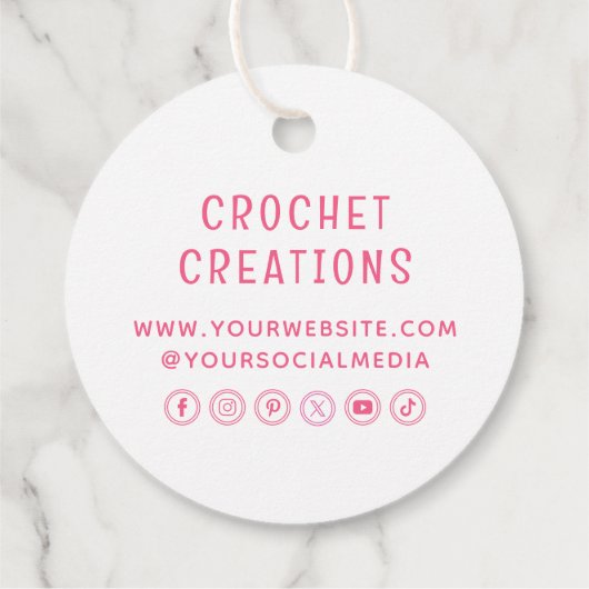 Haak Haakwerk Bedankt Custom Small Business Bedankjes Labels (Achterkant)