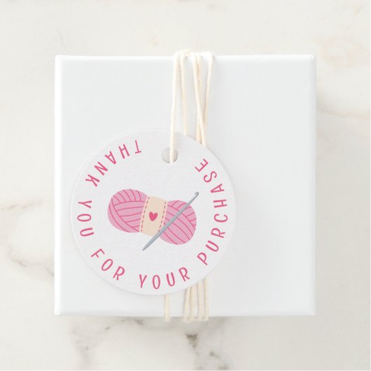 Haak Haakwerk Bedankt Custom Small Business Bedankjes Labels (In situ)