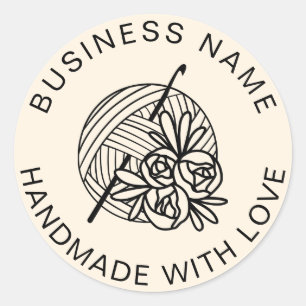 Haak Handgemaakte Custom Bedrijfsnaam Ronde Sticker