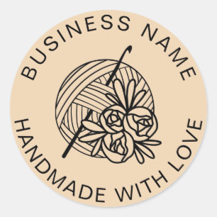 Haak Handgemaakte Custom Bedrijfsnaam Ronde Sticker