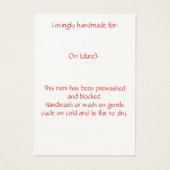 Haak Hang Label Visitekaartje (Achterkant)