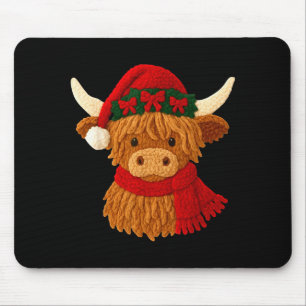 Haak Highland Koe Kerstmis Winter Meisjesachtig Ki Muismat