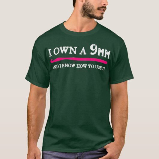 Haak ik bezit een 9mm haak haken t-shirt (Voorkant)
