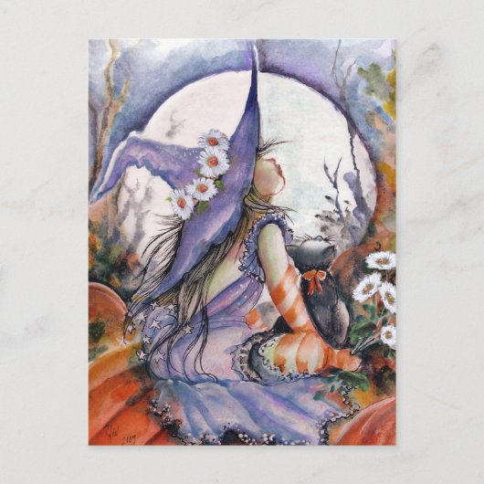 Haak in een Briefkaart met pompoenpleister (Voorkant)