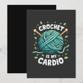 Haak is mijn cardio naaigaren Fitness Kaart (Voorkant / Achterkant)