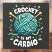Haak is mijn cardio naaigaren Fitness Raamsticker (Vel 2)