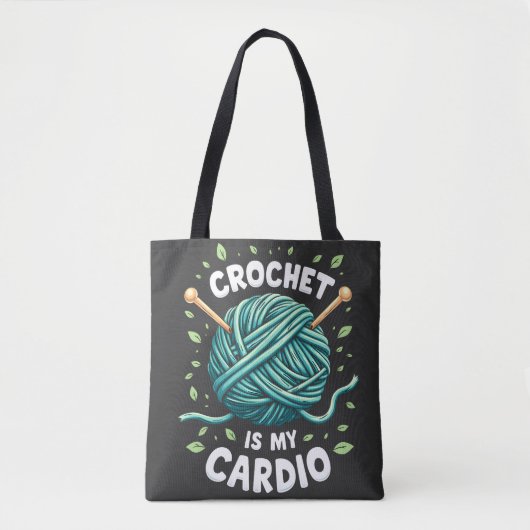Haak is mijn cardio naaigaren Fitness Tote Bag (Voorkant)
