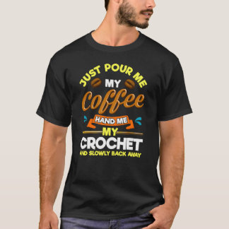 Haak Koffie Koffie Cafe Cafeïne retro T-shirt