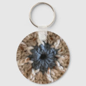 Haak maakt me blij Crafter handgemaakt garen Sleutelhanger (Achterkant)