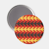 "Haak" magneet - rood/geel/zwart (Voorkant / Achterkant)