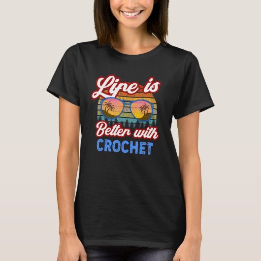 Haak met gehaakte Gezegde T-shirt (Voorkant)