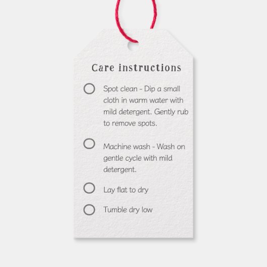 Haak met liefde Handgemaakt cadeau label met verzo Cadeaulabel (Achterkant)