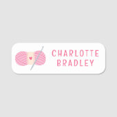 Haak Modern Haakwerk Gepersonaliseerde Zaken Naamplaatje (Voorkant)