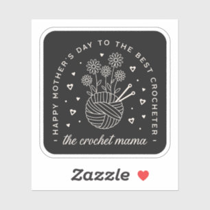 Haak moeder moederdag de beste breien liefhebbers sticker