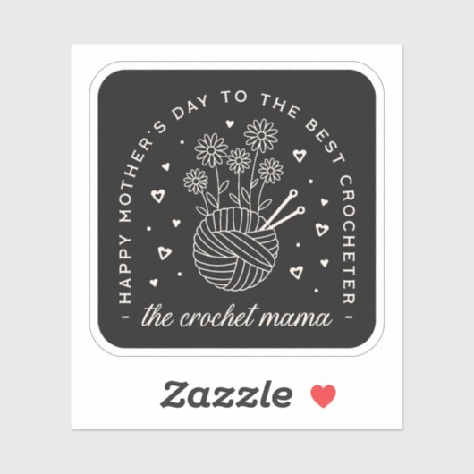 Haak moeder moederdag de beste breien liefhebbers sticker (Vel)