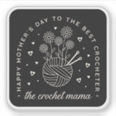 Haak moeder moederdag de beste breien liefhebbers sticker (Voorkant)