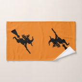 Haak op een Broom Silhouette Bath Towel Set Bad Handdoek (Handdoek)