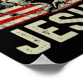 Haak op Jesus Byb Vist Amerikaanse vlag Poster (Hoek)