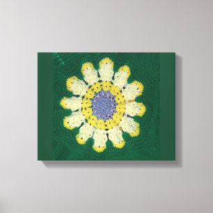 Haak Patroon - Daisy Canvas Afdruk