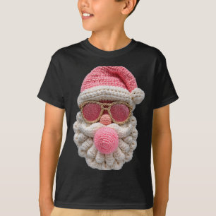 Haak Santa die Bubble Gum Blaast Kerst Meisjesacht T-shirt
