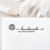 Haak sticker met garen en Custom name (Insitu)