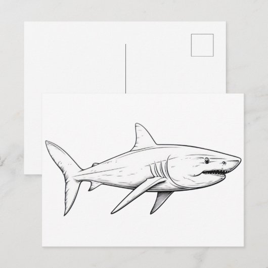 Haak tekening briefkaart (Voorkant / Achterkant)