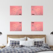 Haak Toernooi Kwadrant Rode Kraai Muurkunst Sets (Slaapkamer)