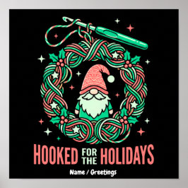 Haak voor de Feestdagen Haakgnoom Kerstmis Poster