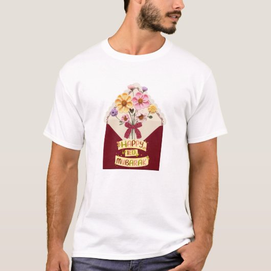 Haakbloem Envelope - Prettig Eid Mubarak T-shirt (Voorkant)