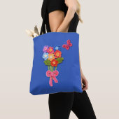 Haakbloemen Vlinder en Boog Tote Bag (Dichtbij)