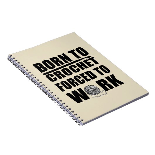 Haakbordjes cadeau Grappige gehaakte quote Notitieboek (Rechterzijde)